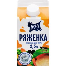 Ряженка МУ-У 2,5%, без змж, 450г в магазинах Лента