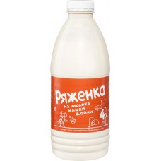 Ряженка НАШЕЙ ДОЙКИ 4%, без змж, 900г в магазинах Лента