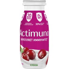 Продукт кисломолочный ACTIMUNO Клюква 1,5%, без змж, 95г в магазинах Лента
