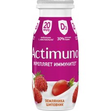 Продукт кисломолочный ACTIMUNO Земляника, шиповник 1,5%, без змж, 95г в магазинах Лента