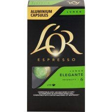 Кофе молотый в капсулах L'OR Espresso Lungo Elegante натуральный жареный, 10кап в магазинах Лента