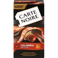 Кофе молотый в капсулах CARTE NOIRE Colombia Origin натуральный жареный, 52г в магазинах Лента
