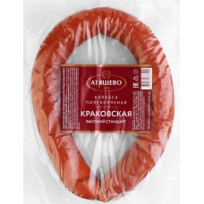 Колбаса полукопченая АТЯШЕВО Краковская Высокий стандарт, 300г в магазинах Лента