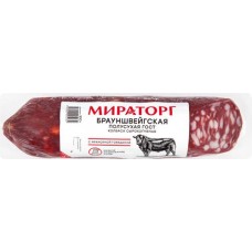 Колбаса сырокопченая МИРАТОРГ Брауншвейгская, 300г в магазинах Лента