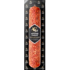 Колбаса сырокопченая ЧЕРНЫЙ КАБАН Коньячная, весовая в магазинах Лента