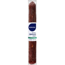 Колбаса сырокопченая BONVIDA Свиная полусухая ГОСТ, 300г в магазинах Лента