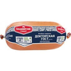 Колбаса вареная ВЛАДИМИРСКИЙ СТАНДАРТ Докторская, 500г в магазинах Лента