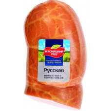 Колбаса вареная МЯСНИЦКИЙ РЯД Русская, весовая в магазинах Лента