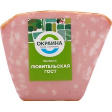 Колбаса вареная ОКРАИНА Любительская, весовая в магазинах Лента