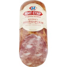 Колбаса копчено-вареная МИТ СТАР Швейцарская, 400г в магазинах Лента