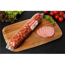 Колбаса копчено-вареная РЕМИТ Сервелат Купеческий пир, весовая в магазинах Лента