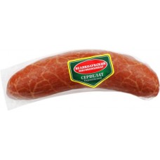 Колбаса копчено-вареная ВЛМК Сервелат Европейский, весовая в магазинах Лента