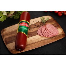 Колбаса копчено-вареная ВЛМК Сервелат Финский, категория Б, весовая в магазинах Лента