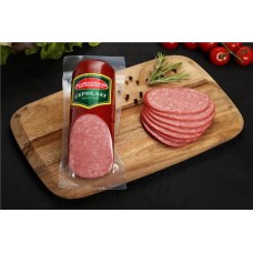 Колбаса копчено-вареная МК ВЕЛИКОЛУКСКИЙ Сервелат Зернистый, 400г в магазинах Лента