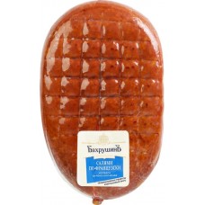 Колбаса копчено-вареная БАХРУШИНЪ Салями По-французски, весовая в магазинах Лента