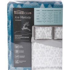 Комплект постельного белья 1,5-спальный HOMECLUB Ice Melody, поплин в магазинах Лента