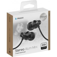 Стереогарнитура DEPPA Stereo Alum Mini/Pro, черная, Арт. 44183 в магазинах Лента
