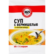 Суп 365 ДНЕЙ с вермишелью со вкусом курицы, 60г в магазинах Лента