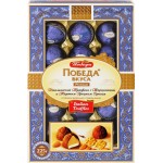 Конфеты ПОБЕДА ВКУСА Итальянские трюфели с марципаном и тертым грецким орехом, в горьком шоколаде и темном какао, 225г