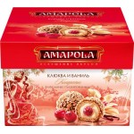 Конфеты вафельные АМАПОЛА с клюквой и ванильным вкусом глазированные, 100г