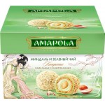 Конфеты АМАПОЛА вафельные глазированные Миндаль и зеленый чай, 100г