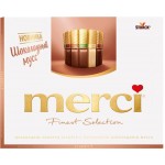 Конфеты MERCI Finest selection Ассорти с начинкой из шоколадного мусса, 210г