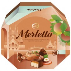 Конфеты MERLETTO Нуга орехи, карамель, 150г в магазинах Лента