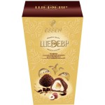 Конфеты ШЕДЕВР со сливочной начинкой, целым фундуком и темным шоколадом, 145г