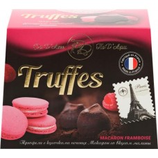 Набор конфет MATHEZ Трюфель с кусочками печенья макарон со вкусом малины, 160г в магазинах Лента