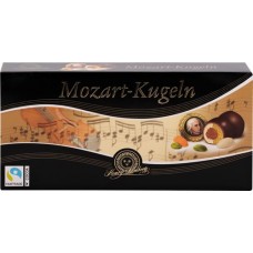 Конфеты шоколадные LAMBERTZ Mozart-Kugeln с марципановой начинкой, со вкусом фисташки, 200г в магазинах Лента