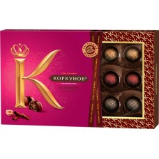 Конфеты КОРКУНОВ Ассорти из темного шоколада, 165г в магазинах Лента