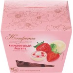Конфеты Клубничный йогурт в белой глазури, 130г