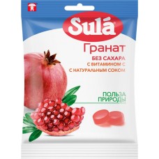 Карамель леденцовая SULA Гранат, без сахара, 60г в магазинах Лента