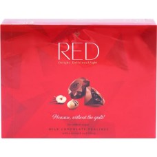 Набор конфет RED из молочного шоколада с нежной ореховой начинкой, без сахара, 132г в магазинах Лента