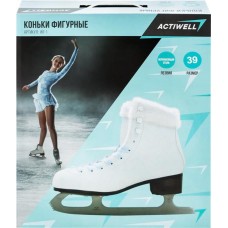 Коньки фигурные ACTIWELL р. 39, 40, 41, белые, Арт. WF-1 в магазинах Лента