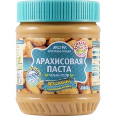 Паста арахисовая АЗБУКА ПРОДУКТОВ Экстра, с кусочками арахиса без сахара, 340г в магазинах Лента