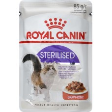 Корм консервированный для взрослых кошек ROYAL CANIN Sterilised кусочки в соусе, для стерилизованных, 85г в магазинах Лента