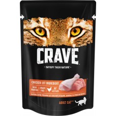 Корм консервированный для взрослых кошек CRAVE Курица, 70г в магазинах Лента