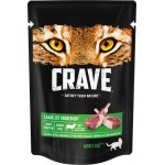Корм консервированный для взрослых кошек CRAVE Ягненок, 70г