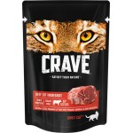 Корм консервированный для взрослых кошек CRAVE Говядина, 70г