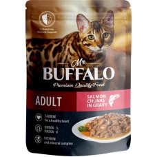 Корм влажный для кошек MR.BUFFALO Лосось в соусе, 85г в магазинах Лента