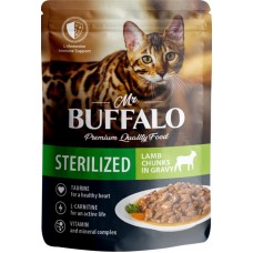 Корм влажный для кошек MR.BUFFALO Sterilized Ягненок в соусе, для стерилизованных, 85г в магазинах Лента