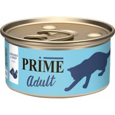 Корм консервированный для кошек PRIME Паштет Курица и говядина, 75г в магазинах Лента
