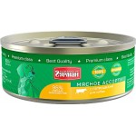 Корм консервированный для собак ЧЕТВЕРОНОГИЙ ГУРМАН Мясное ассорти с потрошками, 100г