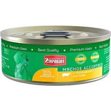 Корм консервированный для собак ЧЕТВЕРОНОГИЙ ГУРМАН Мясное ассорти с потрошками, 100г в магазинах Лента