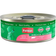 Корм консервированный для собак ЧЕТВЕРОНОГИЙ ГУРМАН Мясное ассорти с сердцем, 100г в магазинах Лента