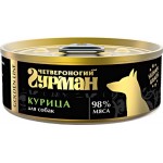 Корм консервированный для собак ЧЕТВЕРОНОГИЙ ГУРМАН Golden line Курица, 100г