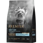 Корм сухой для собак PREMIER Dog Свежее филе лосося с индейкой, для мелких пород, 3кг