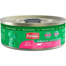 Корм консервированный для собак ЧЕТВЕРОНОГИЙ ГУРМАН Мясное ассорти с языком, 100г в магазинах Лента