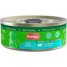 Корм консервированный для щенков ЧЕТВЕРОНОГИЙ ГУРМАН Мясное ассорти с ягненком, 100г в магазинах Лента